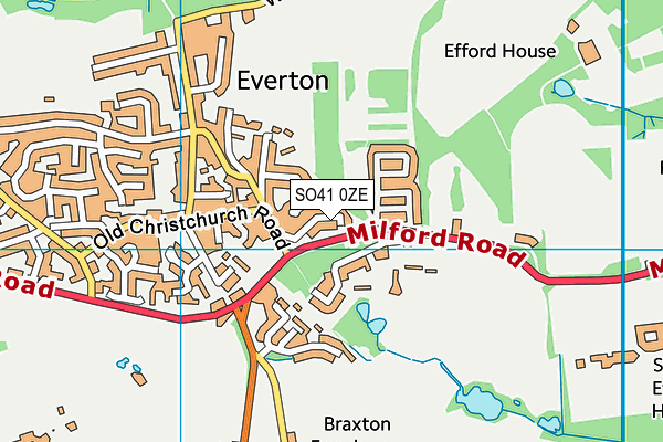 SO41 0ZE map - OS VectorMap District (Ordnance Survey)