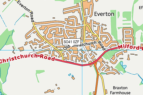 SO41 0ZF map - OS VectorMap District (Ordnance Survey)