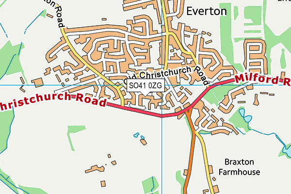 SO41 0ZG map - OS VectorMap District (Ordnance Survey)