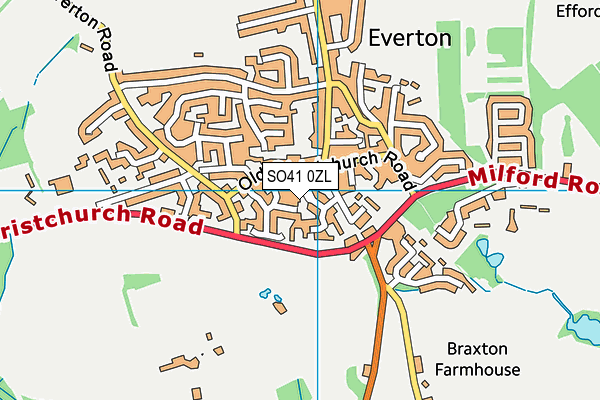 SO41 0ZL map - OS VectorMap District (Ordnance Survey)