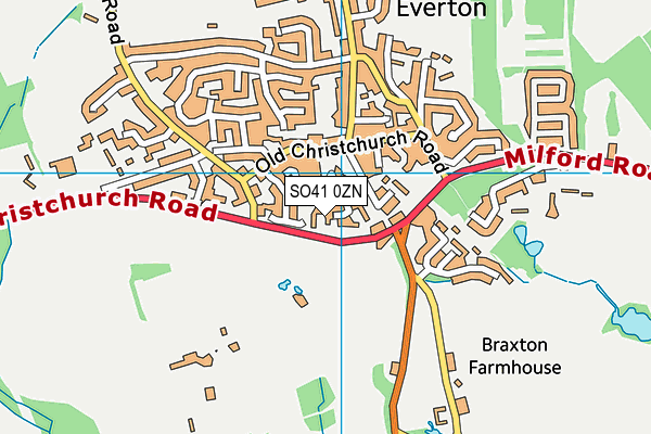 SO41 0ZN map - OS VectorMap District (Ordnance Survey)