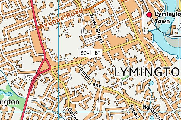 SO41 1BT map - OS VectorMap District (Ordnance Survey)