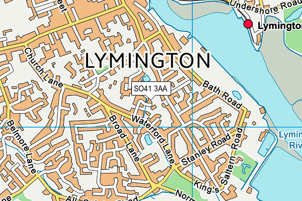 SO41 3AA map - OS VectorMap District (Ordnance Survey)