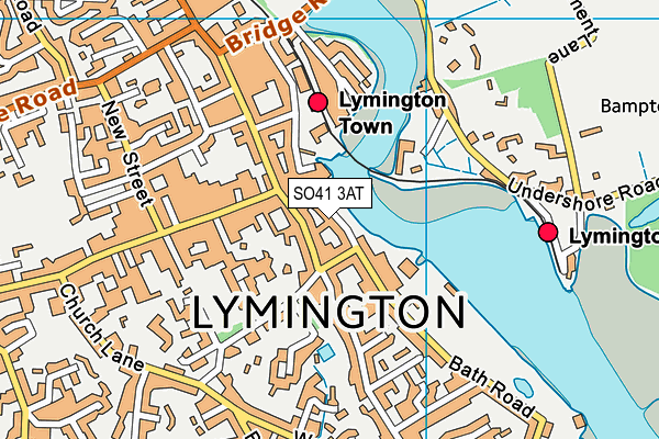 SO41 3AT map - OS VectorMap District (Ordnance Survey)