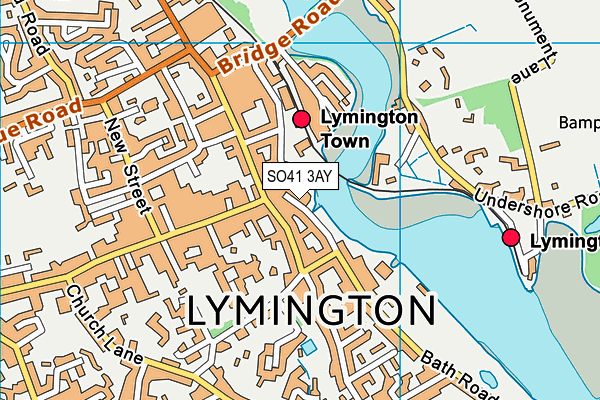 SO41 3AY map - OS VectorMap District (Ordnance Survey)