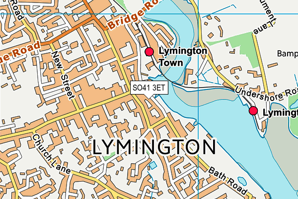 SO41 3ET map - OS VectorMap District (Ordnance Survey)