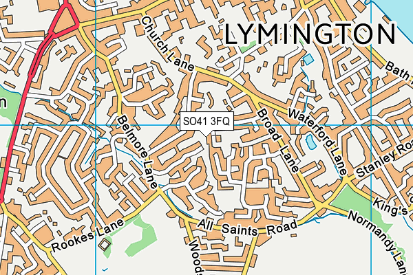 SO41 3FQ map - OS VectorMap District (Ordnance Survey)