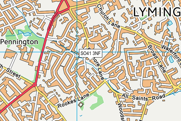 SO41 3NF map - OS VectorMap District (Ordnance Survey)