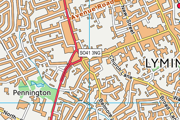 SO41 3NG map - OS VectorMap District (Ordnance Survey)