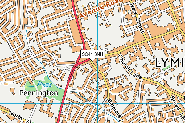 SO41 3NH map - OS VectorMap District (Ordnance Survey)