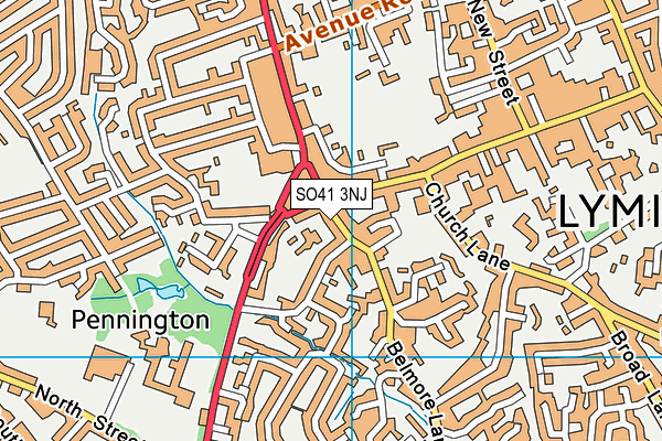 SO41 3NJ map - OS VectorMap District (Ordnance Survey)