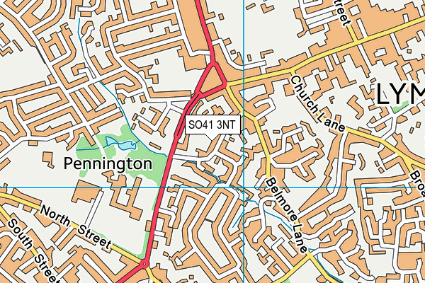 SO41 3NT map - OS VectorMap District (Ordnance Survey)