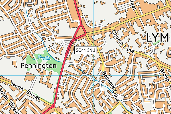 SO41 3NU map - OS VectorMap District (Ordnance Survey)