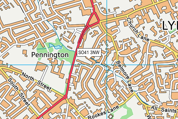 SO41 3NW map - OS VectorMap District (Ordnance Survey)