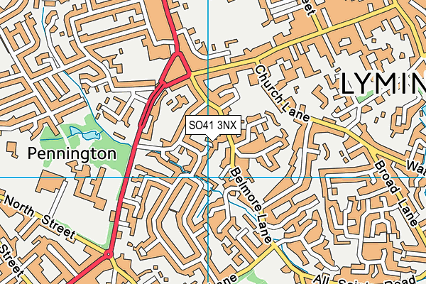 SO41 3NX map - OS VectorMap District (Ordnance Survey)