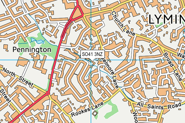 SO41 3NZ map - OS VectorMap District (Ordnance Survey)