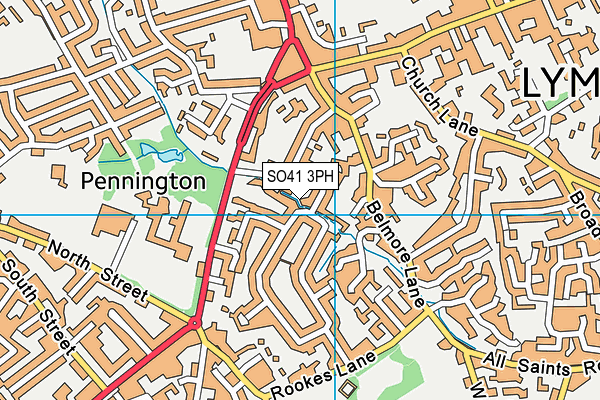 SO41 3PH map - OS VectorMap District (Ordnance Survey)