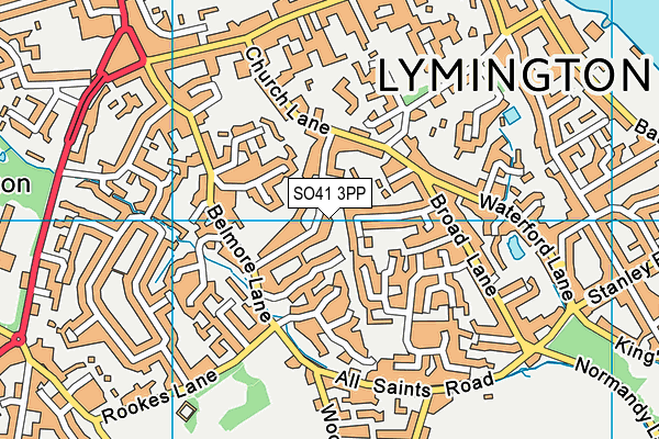 SO41 3PP map - OS VectorMap District (Ordnance Survey)