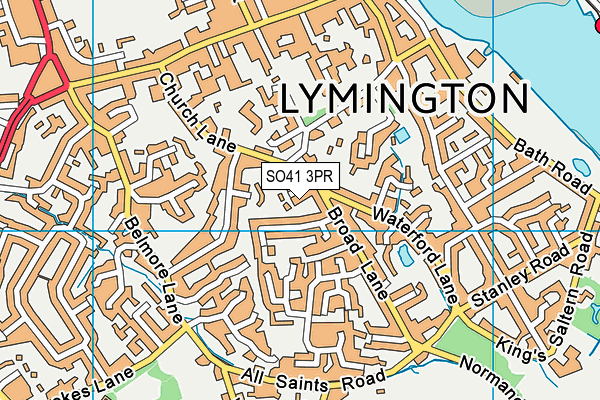 SO41 3PR map - OS VectorMap District (Ordnance Survey)