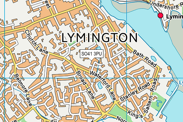 SO41 3PU map - OS VectorMap District (Ordnance Survey)