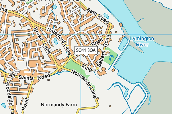 SO41 3QA map - OS VectorMap District (Ordnance Survey)