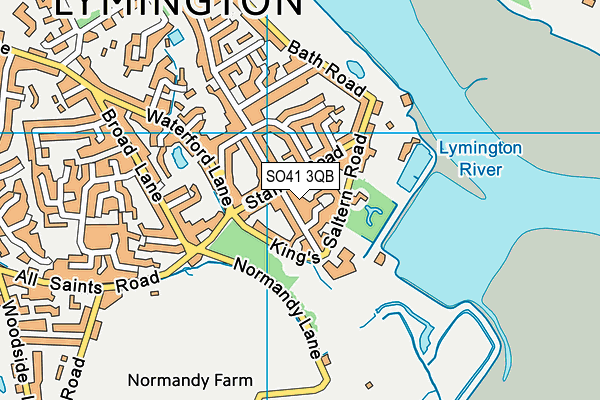 SO41 3QB map - OS VectorMap District (Ordnance Survey)