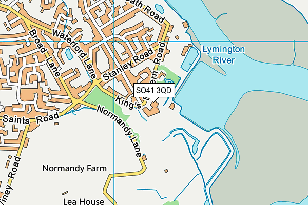 SO41 3QD map - OS VectorMap District (Ordnance Survey)
