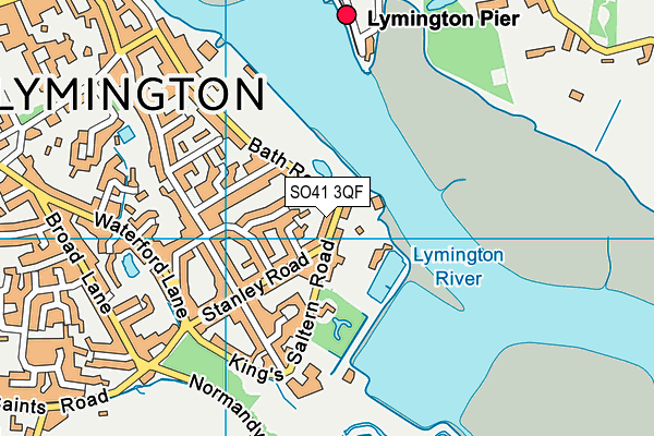 SO41 3QF map - OS VectorMap District (Ordnance Survey)