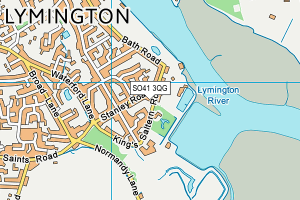SO41 3QG map - OS VectorMap District (Ordnance Survey)