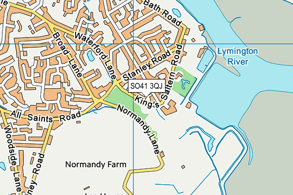 SO41 3QJ map - OS VectorMap District (Ordnance Survey)