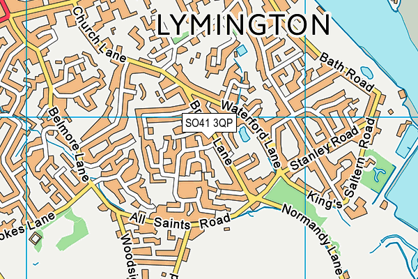 SO41 3QP map - OS VectorMap District (Ordnance Survey)