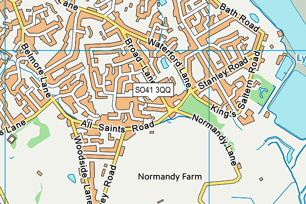 SO41 3QQ map - OS VectorMap District (Ordnance Survey)