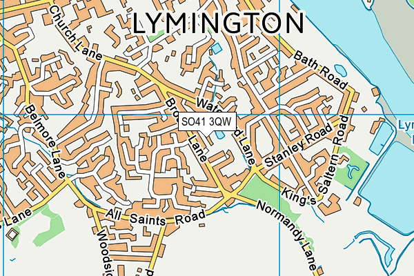 SO41 3QW map - OS VectorMap District (Ordnance Survey)