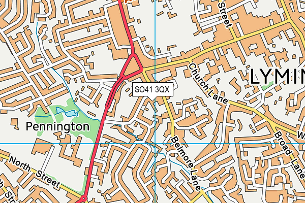 SO41 3QX map - OS VectorMap District (Ordnance Survey)