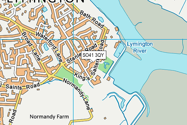 SO41 3QY map - OS VectorMap District (Ordnance Survey)