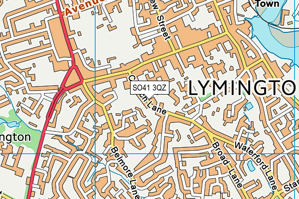 SO41 3QZ map - OS VectorMap District (Ordnance Survey)