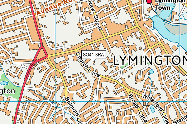 SO41 3RA map - OS VectorMap District (Ordnance Survey)