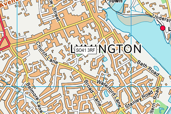 SO41 3RF map - OS VectorMap District (Ordnance Survey)