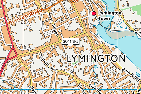 SO41 3RJ map - OS VectorMap District (Ordnance Survey)