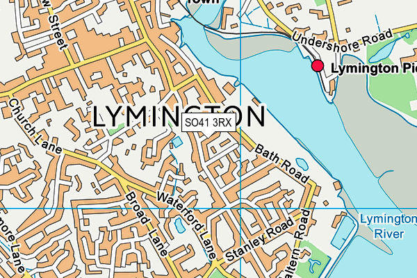 SO41 3RX map - OS VectorMap District (Ordnance Survey)