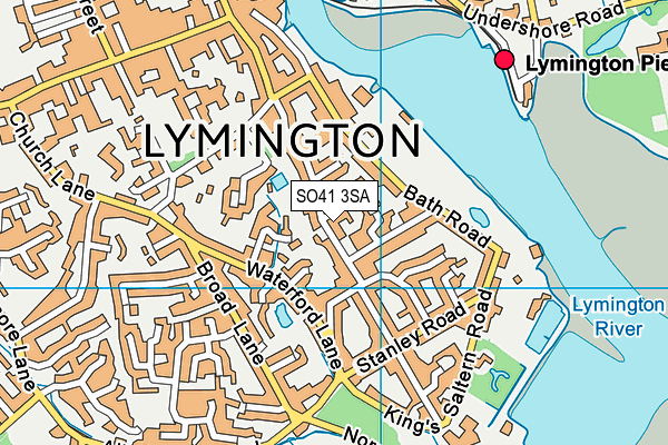 SO41 3SA map - OS VectorMap District (Ordnance Survey)