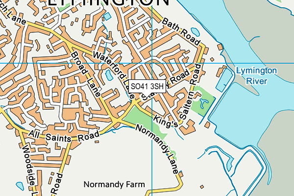 SO41 3SH map - OS VectorMap District (Ordnance Survey)