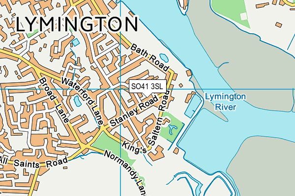 SO41 3SL map - OS VectorMap District (Ordnance Survey)