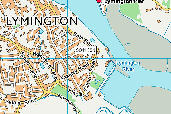 SO41 3SN map - OS VectorMap District (Ordnance Survey)