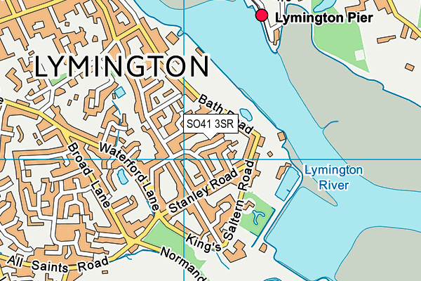 SO41 3SR map - OS VectorMap District (Ordnance Survey)