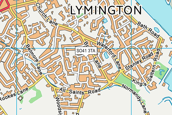 SO41 3TA map - OS VectorMap District (Ordnance Survey)