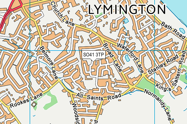 SO41 3TP map - OS VectorMap District (Ordnance Survey)