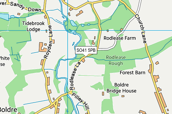 SO41 5PB map - OS VectorMap District (Ordnance Survey)