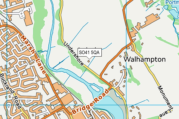 SO41 5QA map - OS VectorMap District (Ordnance Survey)