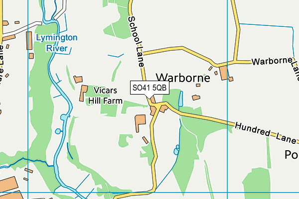 SO41 5QB map - OS VectorMap District (Ordnance Survey)